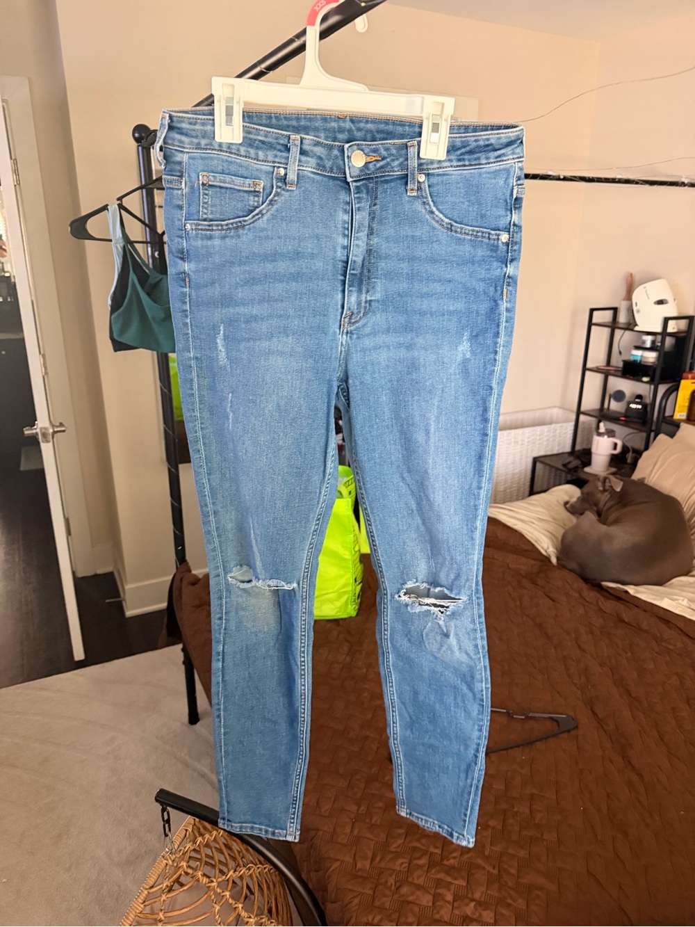 H&M Light Blue Distressed Jeggings